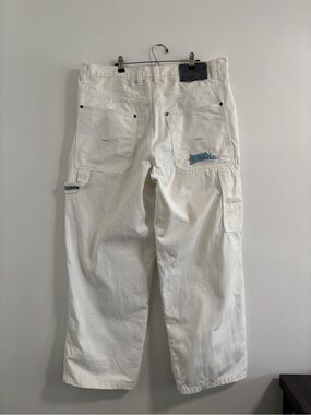 Southpole Jeans White Baggy 38 X 30 Y2K Style Streetwear